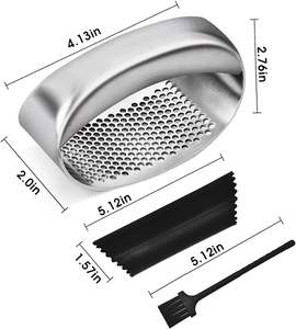 Utensilios de Cocina Profesionales 3 en 1 al por Mayor: Picador, Triturador y Prensa de Ajo de Plástico y Acero Inoxidable - Product Image 3