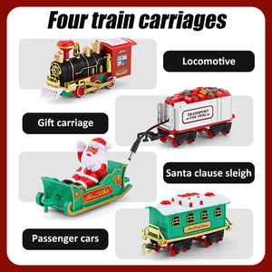 2025 Mới Treo Cây Giáng Sinh Trang Trí Ánh Sáng Điện Âm Nhạc Giáng Sinh Đường Sắt Xe Retro Đường Sắt Xe Lửa Đồ Chơi Thiết Lập - Product Image 4