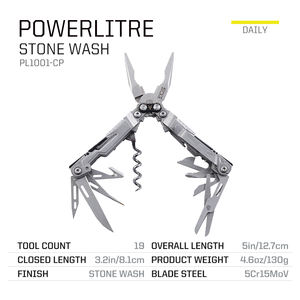 शराब स्टॉपर (PL1001-CP) के लिए कॉर्कस्क्रू के साथ मूल सोग पावरलीटर उपयोगिता बहु-उपकरण हल्के कॉम्पैक्ट 5 इंच मिनी उपकरण - Product Image 3