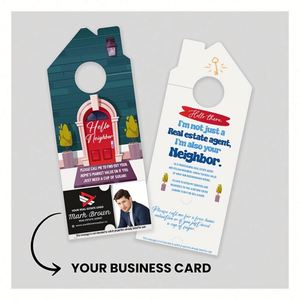 Impresión de tarjetas de cartón personalizadas para marketing inmobiliario, colgadores de puerta, folletos, insertos promocionales para agentes inmobiliarios, tarjetas de visita - Product Image 2