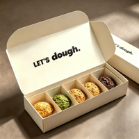 Boîtes à biscuits en carton alimentaire personnalisées, emballage de pâtisserie blanc, boîte à biscuits et à beignets pliable en papier biodégradable
