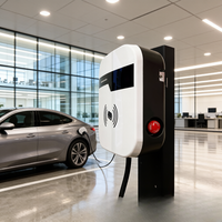 Nueva Estación de Carga para Vehículos Eléctricos Comerciales, 7/11/22kW Tipo 2 IP54, Cable de 5m, Montaje en Pared, Solución para Estacionamiento en el Lugar de Trabajo, Jinghu TA-AC-WW-B