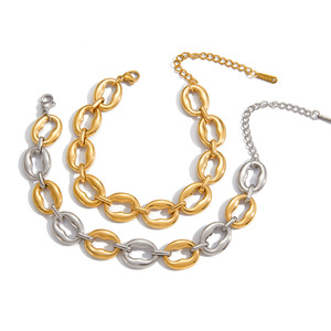 สร้อยข้อมือรูปทรงเรขาคณิต O-Chain สีทอง สีเงิน สำหรับทุกเพศ ใส่ได้ทุกวัน - Product Image 5