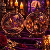Pièce de monnaie artisanale en cuivre pur 999, 1 oz, cadeau d'Halloween personnalisé, impression UV 3D en relief, objet de collection commémoratif, coffret cadeau