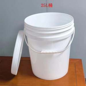 Seau en plastique de 25 L avec couvercle, diamètre 330 mm, pour peinture, colle, silicone, emballage, usage agricole, produits chimiques, matériau PP - Product Image 4