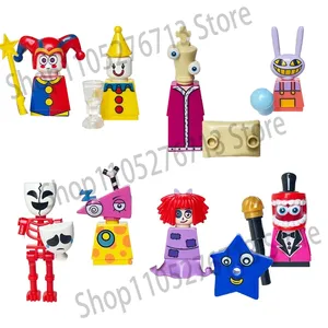 Juego de 8 bloques de construcción de anime Pomni Caine <span class=keywords><strong>Jax</strong></span>, figuras ensamblables de Raghata Gangle Kinger Zooble, juguetes para mayores de 14 años - Product Image 1