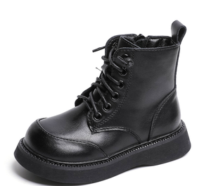 Vente en gros de bottes en cuir de vache véritable noir à semelle souple pour bébé, chaussures en cuir pour garçon et fille - Product Image 1