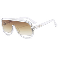 Gafas de Sol de Gran Tamaño y Alta Calidad con Diseño Hueco de una Pieza, Gafas de Sol de Moda Extra Grandes con Protección UV400 para Mujer