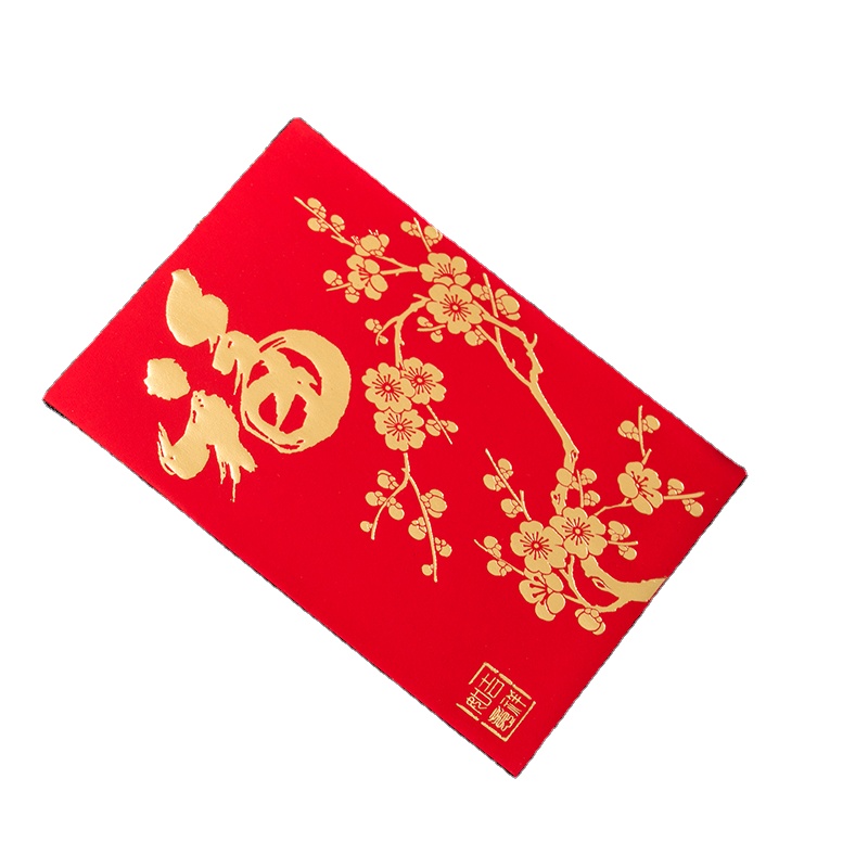 Enveloppe porte-monnaie rouge personnalisée de luxe, enveloppe de portefeuille de paquet rouge chinois