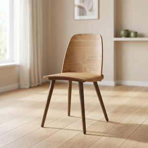 เก้าอี้ทานข้าวไม้เนื้อแข็งพนักพิงโค้งสำหรับร้านอาหารและโรงแรม - Product Image 4