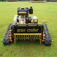 Sistem Motor Kuat Pemotong Rumput Crawler Efisiensi Pemotongan Tinggi Mesin Pemotong Rumput Mini Robot Flail