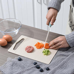 Planche à découper rectangulaire en paille de blé, lavable au lave-vaisselle, multifonctionnelle, pour poisson et légumes - Product Image 2