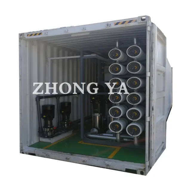 Mobile container installation large reverse osmosis sea water filter system water purifier machine seawater desalination plant