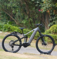 Vélo de descente EM10 Bafang M560 - 750W 12 vitesses, 29 pouces, VTT à suspension intégrale, cadre en fibre de carbone, batterie intégrée