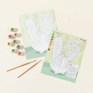 All'ingrosso disegno personalizzato modello di disegno poligoni pittura DIY pittura da numeri per i bambini - Product Image 1