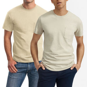 Camiseta Kingsen de Alta Calidad para Hombre, 100% Algodón, con Bolsillo, Patrón y Logotipo Personalizables, Corte Regular, Transpirable, de Secado Rápido, Informal - Product Image 1