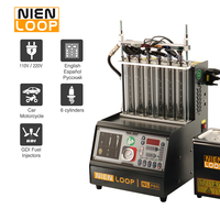 Hauvrex 6 cylindres nettoyeur et testeur d'injecteur à ultrasons Dynojet P6 atelier Machine essentielle PIEZO & GDI Test des modes de travail