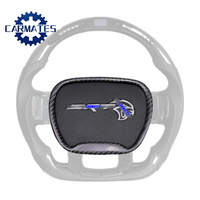 Volant en cuir suédé personnalisé pour Dodge Charger 15-21, avec embout de klaxon chromé, 6ET051VXAA 1ZY191X9AG 5QX40XDVAA, garniture SRT