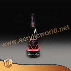 Support de présentation de vin de luxe, présentoir à bouteilles en acrylique personnalisé avec éclairage LED pour vitrine de vente au détail haut de gamme - Product Image 5