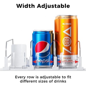 Réfrigérateur Soda peut organisateur poussoir automatique cuisine porte-bouteille d'eau supermarché boisson poussoir <span class=keywords><strong>tasse</strong></span> support de rangement - Product Image 6