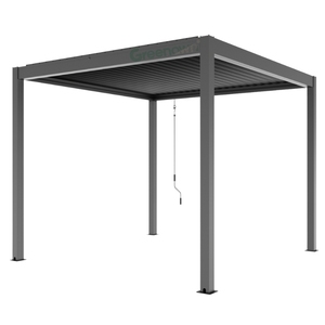 Pérgola de aluminio para techo bioclimático, pabellón impermeable con recubrimiento en polvo para jardinería en el patio trasero con pantalla, accesorio opcional - Product Image 2