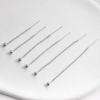 Élégantes Boucles d'Oreilles Pendantes en Argent Sterling S925, Bijoux Fins, 3 Longueurs, Mignonnes pour Femmes, Vente en Gros, Bijoux Pendientes