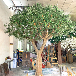 Cây ô liu nhân tạo lớn, chống tia UV, cây ô liu giả bằng sợi thủy tinh kim loại, cây ô liu nhân tạo cỡ lớn, cây ô liu ngoài trời 6 mét - Product Image 2