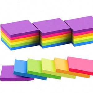 Paquete de 6 Notas Adhesivas Cuadradas de 3 x 3 Pulgadas, Coloridas y Brillantes, con Alta Adhesividad y Súper Poder Adhesivo - Product Image 4