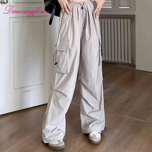 Pantaloni <span class=keywords><strong>Cargo</strong></span> Autunnali Popolari in Poliestere/Cotone Traspirante, Stile Vintage alla Moda, Larghi, Streetwear, da Palestra, con Chiusura Elastica in Vita, Modello Paracadute - Product Image 6
