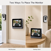 OEM Video Door Phone with 4.3" Monitor Two-Way Audio Motion Alert Battery Powered ABS Material Home Security
