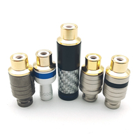 Conector de cable hembra RCA tipo soldadura de Latón chapado en oro de alta calidad para Audio Video