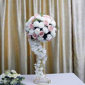 Boule de fleurs artificielles très bon marché Boules de fleurs blanches pour la décoration de table de mariage Fleurs pour la décoration - Product Image 3