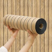 Rouleaux de papier peint insonorisant auto-adhésifs en grille de bois imperméable, épaisseur 3 mm, autocollant mural en PVC moderne pour chambre, salon, cuisine, maison