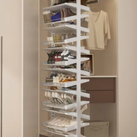 UZIA UZIA-12-12.6 Meuble à chaussures portable et pliable de style français, en alliage d'acier et ABS, organiseur de chaussures pour plus de 50 paires
