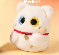 Jouet en peluche chat poisson en bois, anti-stress, sonore, avec mallette, prêt à être expédié, en stock