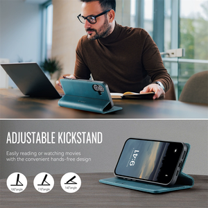 Funda de cuero genuino tipo cartera para iPhone 16 Plus, funda plegable de lujo para iPhone 17 Pro Max - Product Image 4