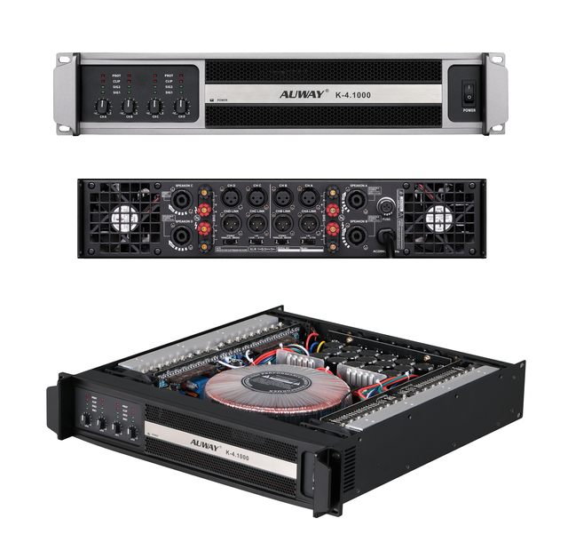 Factory Direct Sales K-4.1000 Dj 4 Channel Class H 1000w Professional Power Amplifiers Sound Stereo Audio