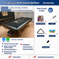 Table de billard moderne en marbre 7ft 8ft 9ft avec plateau en ardoise et feutre vert, table de jeu de sport d'intérieur, vente en gros directe usine pour clubs