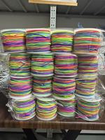 Cordon élastique rond coloré dégradé arc-en-ciel de 1 mm pour la fabrication de bijoux faits main et la création de perles DIY