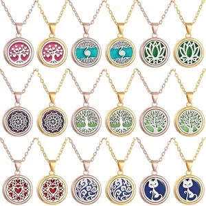 Agent de Traitement des Commandes Shopify Dropshipping 2026 – Collier Diffuseur d'Arômes en Acier Inoxydable Arbre de Vie Tendance pour Parfum - Product Image 1