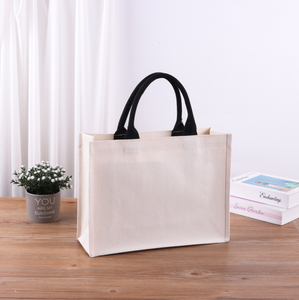 <b>Canvas</b> <b>Tote</b> Bag Custom Logo Shopping Bag Reusable Handled Carry Bag for Retail Gift Packaging - Product Image 2