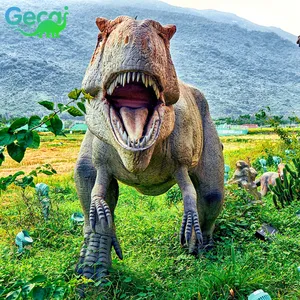 Gecai Animatronic gigante 3d dinosauro modello fornitore di parco giochi all'aperto dinosauri meccanici fabbrica per il parco a tema avventura