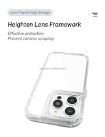 Étui de téléphone portable transparent de haute qualité, vierge, pour sublimation 2D, 3-en-1 (TPU+PC+Aluminium), antichoc et étanche