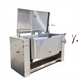 Chaqueta doble de cocinero de Gas comercial de 150 litros Bratt Pan <span class=keywords><strong>Sarten</strong></span> Basculante mezclador eléctrico inclinable estofado sartén/sartén - Product Image 1