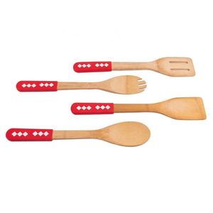 Ensemble d'ustensiles de cuisine en bambou écologique, spatule et cuillère, très demandé - Product Image 1