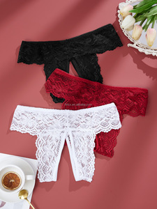 <span class=keywords><strong>Vendita</strong></span> calda Sexy <span class=keywords><strong>perizoma</strong></span> floreale <span class=keywords><strong>in</strong></span> pizzo per taglie forti da donna mutandine aperte con Logo <span class=keywords><strong>in</strong></span> vita biancheria intima da donna a spessore sottile - Product Image 6