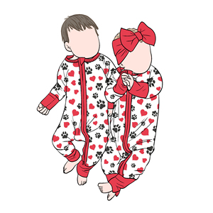 ชุดหมีไม้ไผ่สำหรับเด็กทารกชุดนอนแขนยาว2ทางมีซิปปิดชุดนอนเด็กวัยหัดเดิน - Product Image 1