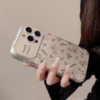 Étuis de téléphone portable en cuir argenté coréen de qualité supérieure pour 16/15, protection antichoc de l'appareil photo, compatible avec 13 11 12