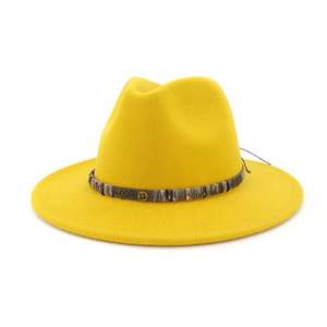 Chapeau haut de forme classique X3034 pour femme, à large bord, avec boucle de ceinture, unisexe, noir, en feutre 100 % laine, corps de chapeau doux - Product Image 3