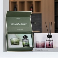 Ensemble de bougies et diffuseurs d'aromathérapie - Huile essentielle aromatique pour purifier l'air, décoration de la maison, coffret cadeau - Cadeau de fête